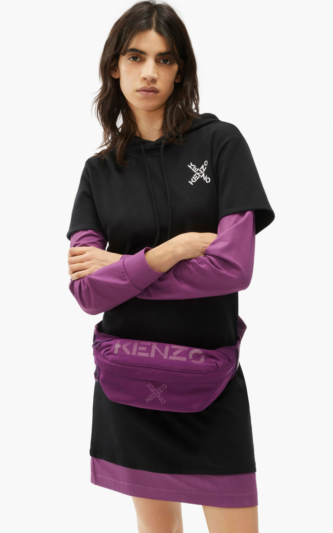 Kenzo Sport Bel Çantası Erkek Mor | 2671-SRGQX